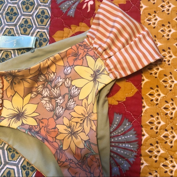 NEW Seea Set Anthro Doheny Rashguard & Milos Bikini Bottom Top Sz M, Bottom Sz S - Picture 11 of 14